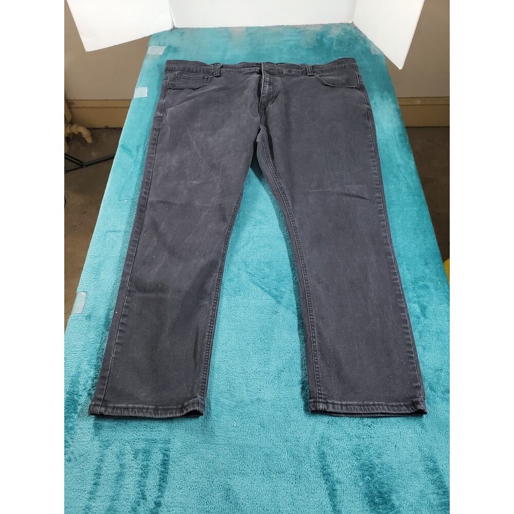 Across the Pond Jeans Sz 46x30 Mens Black Pants Stretch Denim Mid Rise Straight